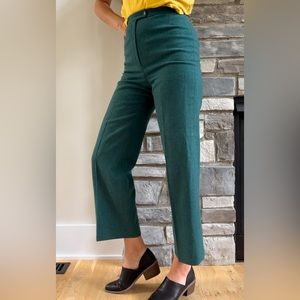 Vintage Emerald Green Wool Pants
